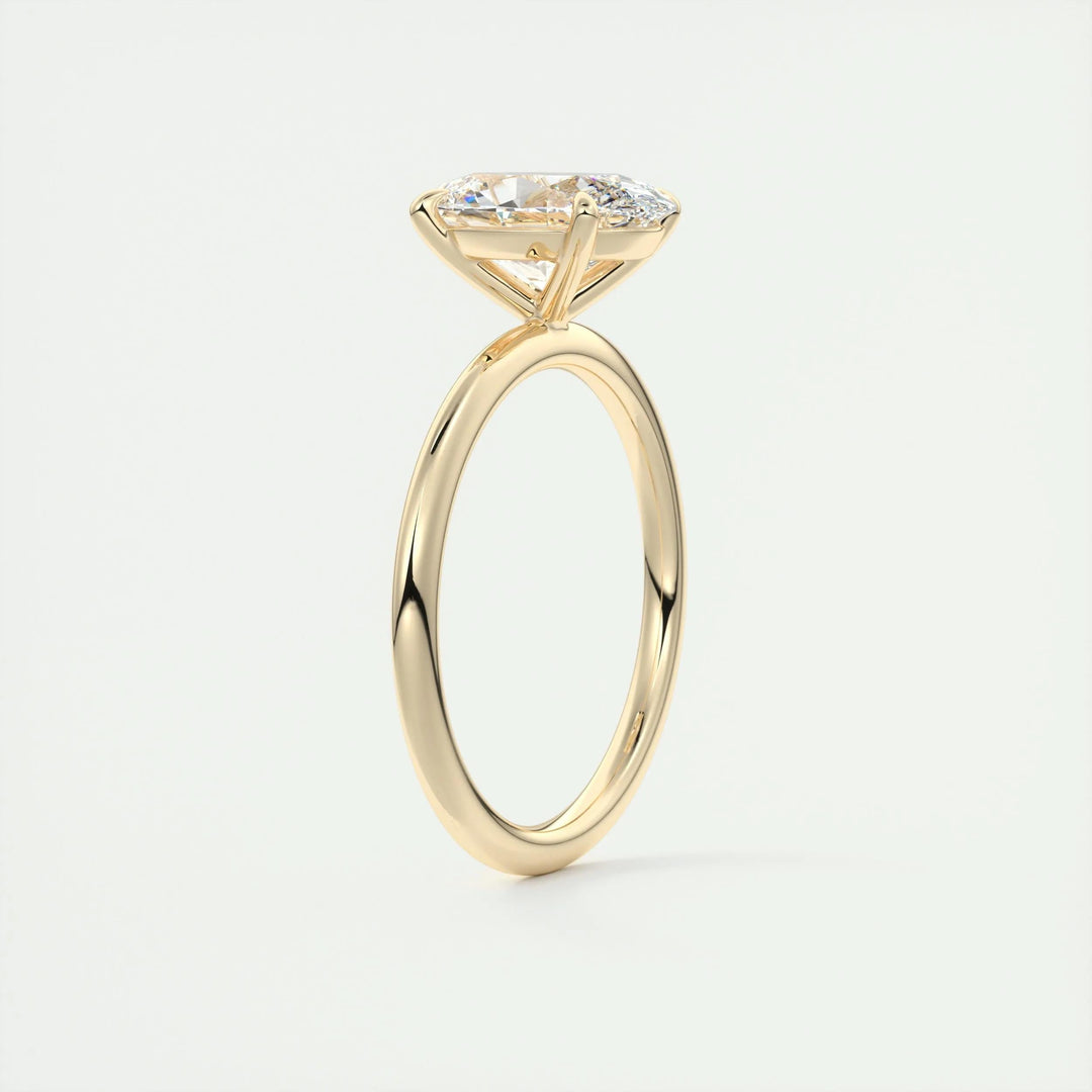 2ct Oval F- VS1 Lag Grown Diamond Solitaire Engagement Ring
