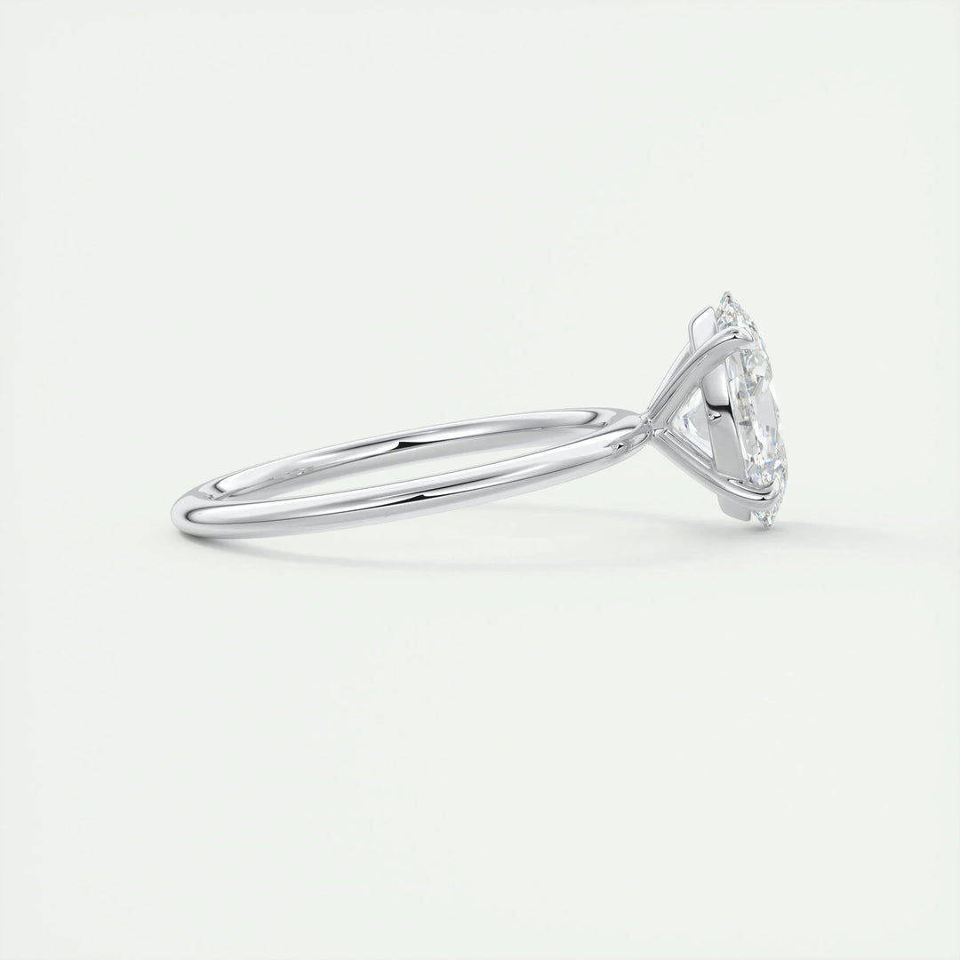 2ct Oval F- VS1 Lag Grown Diamond Solitaire Engagement Ring