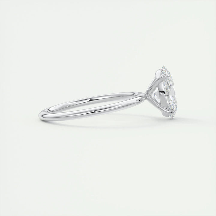 2ct Oval F- VS1 Lag Grown Diamond Solitaire Engagement Ring