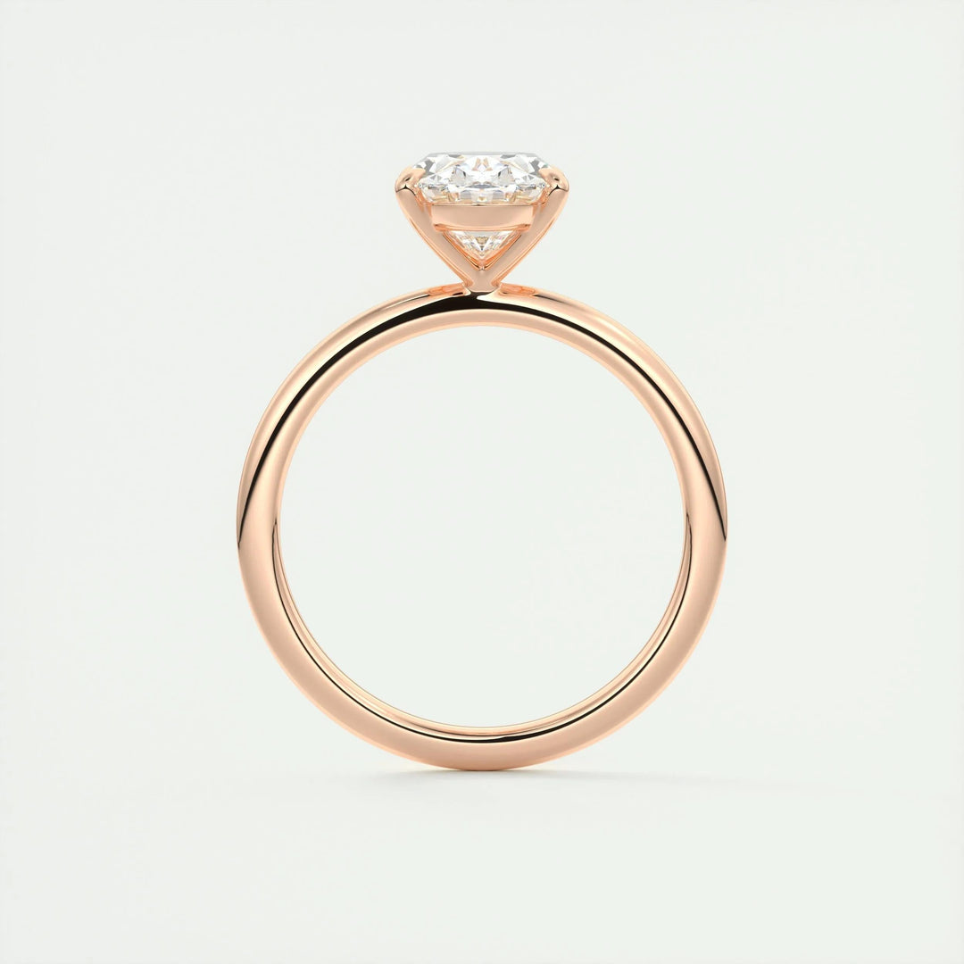 2ct Oval F- VS1 Lag Grown Diamond Solitaire Engagement Ring