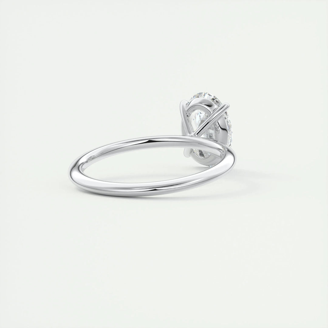2ct Oval F- VS1 Lag Grown Diamond Solitaire Engagement Ring