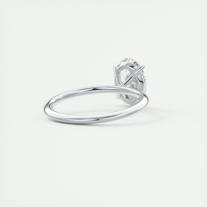 2ct Oval F- VS1 Lag Grown Diamond Solitaire Engagement Ring