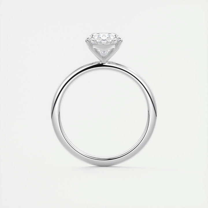 2ct Oval F- VS1 Lag Grown Diamond Solitaire Engagement Ring