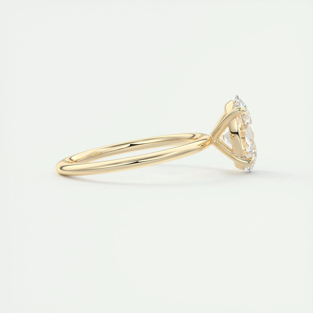 2ct Oval F- VS1 Lag Grown Diamond Solitaire Engagement Ring