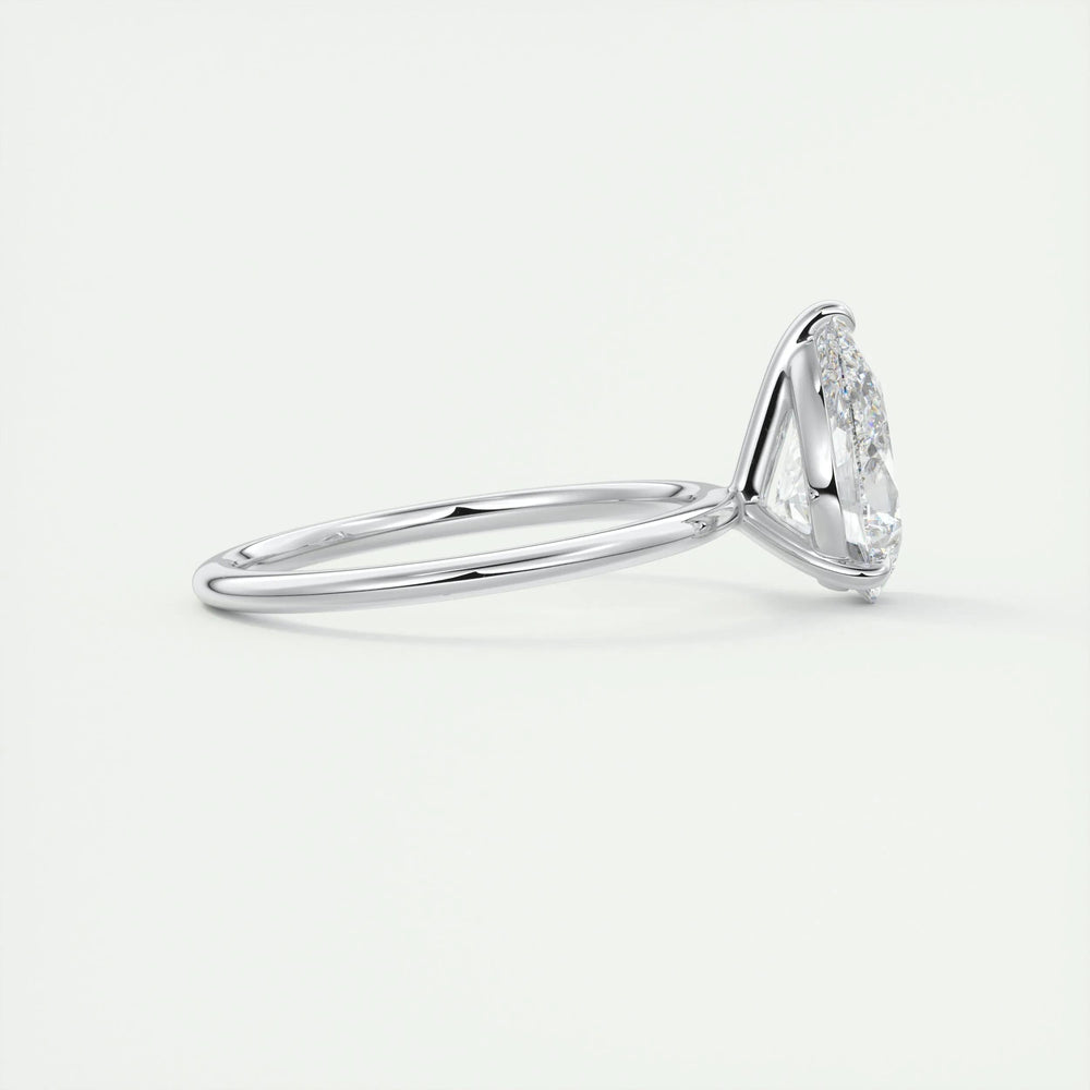 2ct Pear F- VS1 Lag Grown Diamond Solitaire Engagement Ring