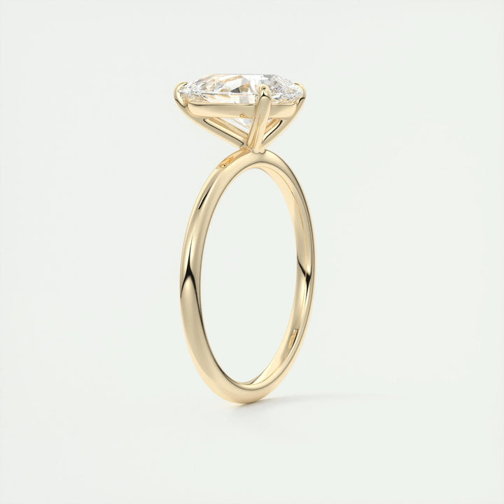2ct Pear F- VS1 Lag Grown Diamond Solitaire Engagement Ring