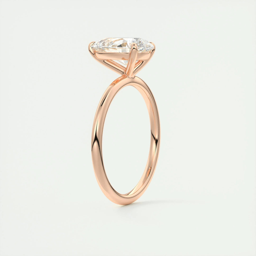 2ct Pear F- VS1 Lag Grown Diamond Solitaire Engagement Ring