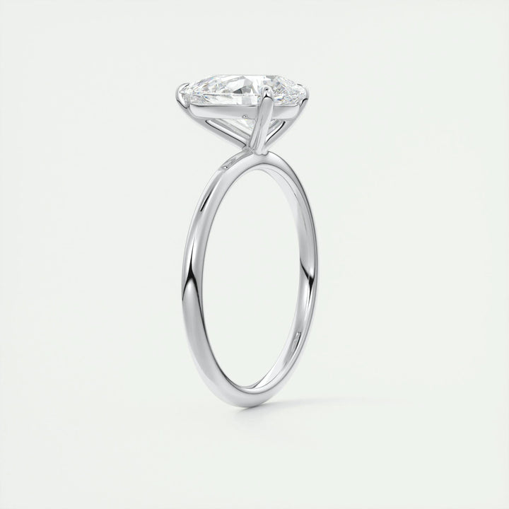2ct Pear F- VS1 Lag Grown Diamond Solitaire Engagement Ring