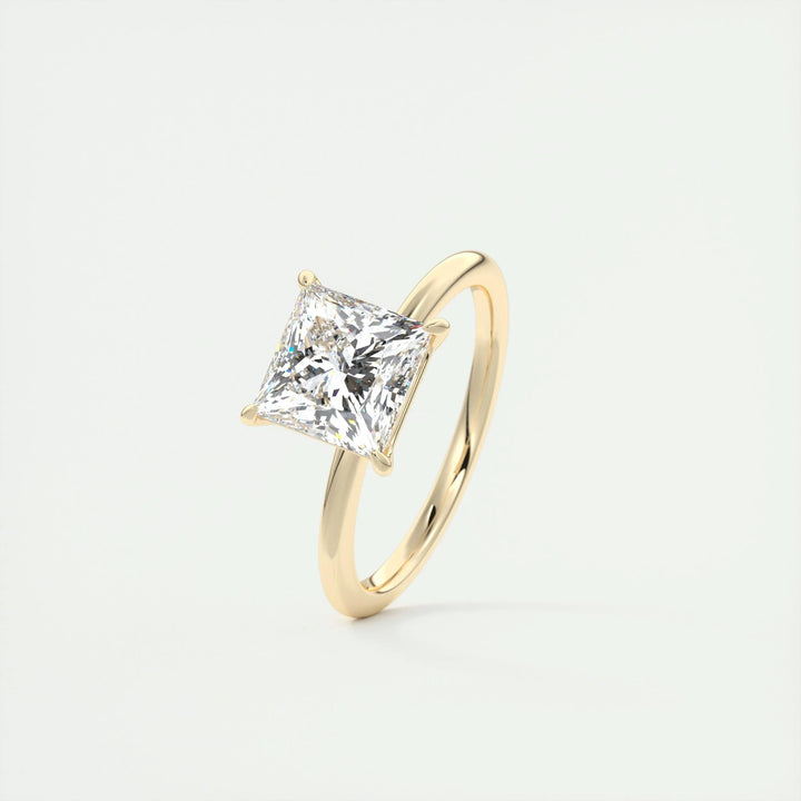 2ct Princess F- VS1 Lag Grown Diamond Solitaire Engagement Ring
