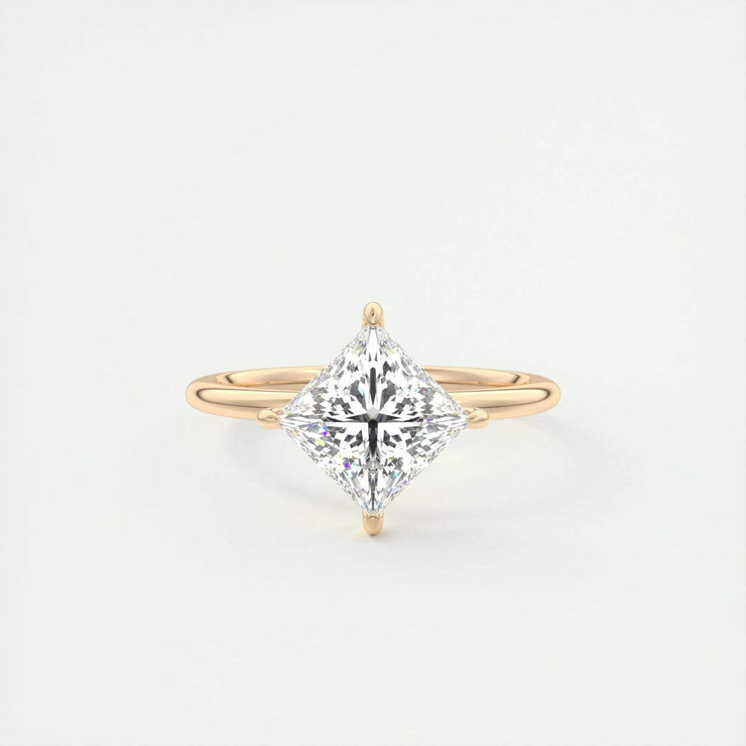 2ct Princess F- VS1 Lag Grown Diamond Solitaire Engagement Ring