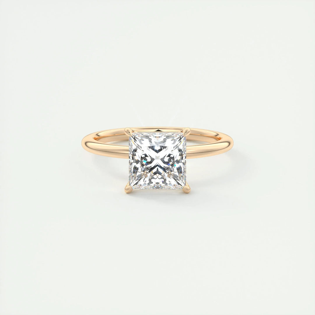 2ct Princess F- VS1 Lag Grown Diamond Solitaire Engagement Ring