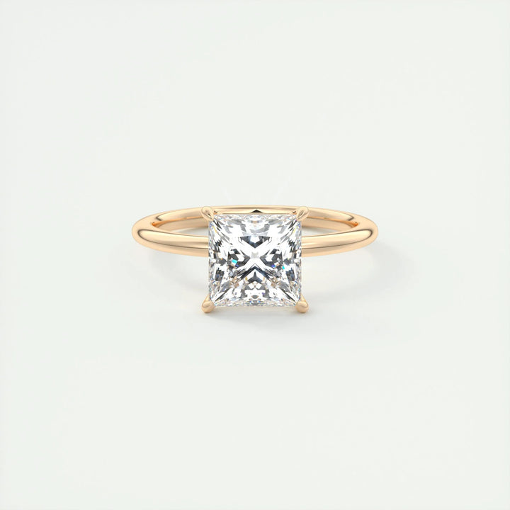 2ct Princess F- VS1 Lag Grown Diamond Solitaire Engagement Ring