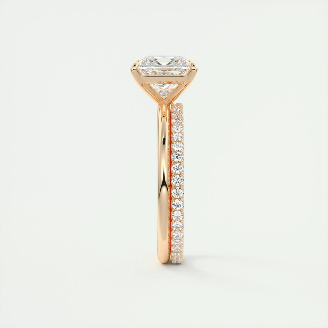 2ct Princess F- VS1 Lag Grown Diamond Solitaire Engagement Ring