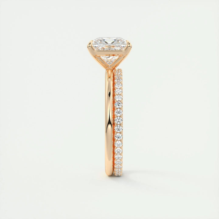 2ct Princess F- VS1 Lag Grown Diamond Solitaire Engagement Ring