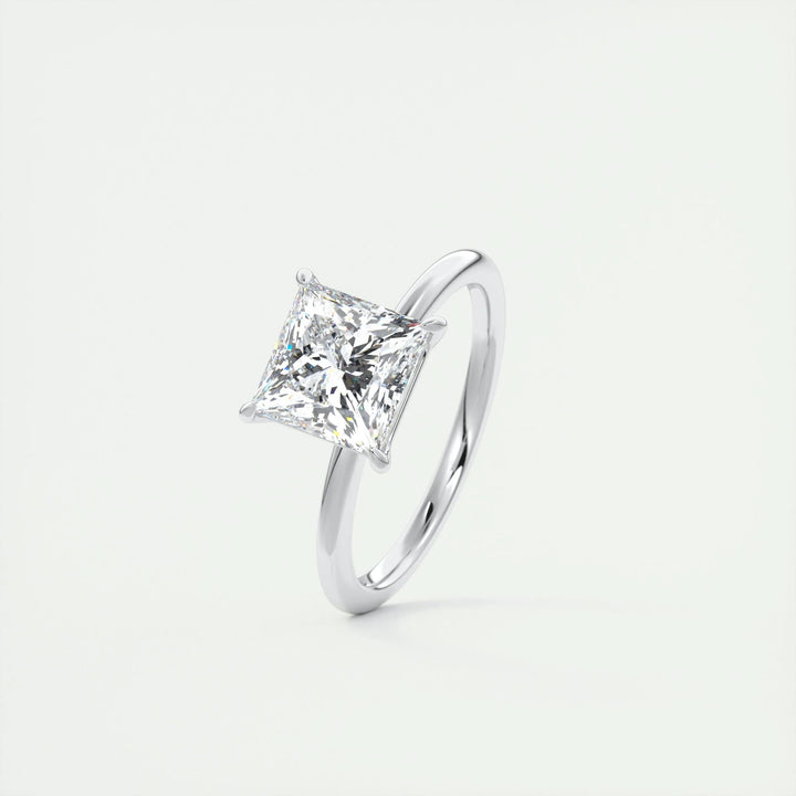 2ct Princess F- VS1 Lag Grown Diamond Solitaire Engagement Ring