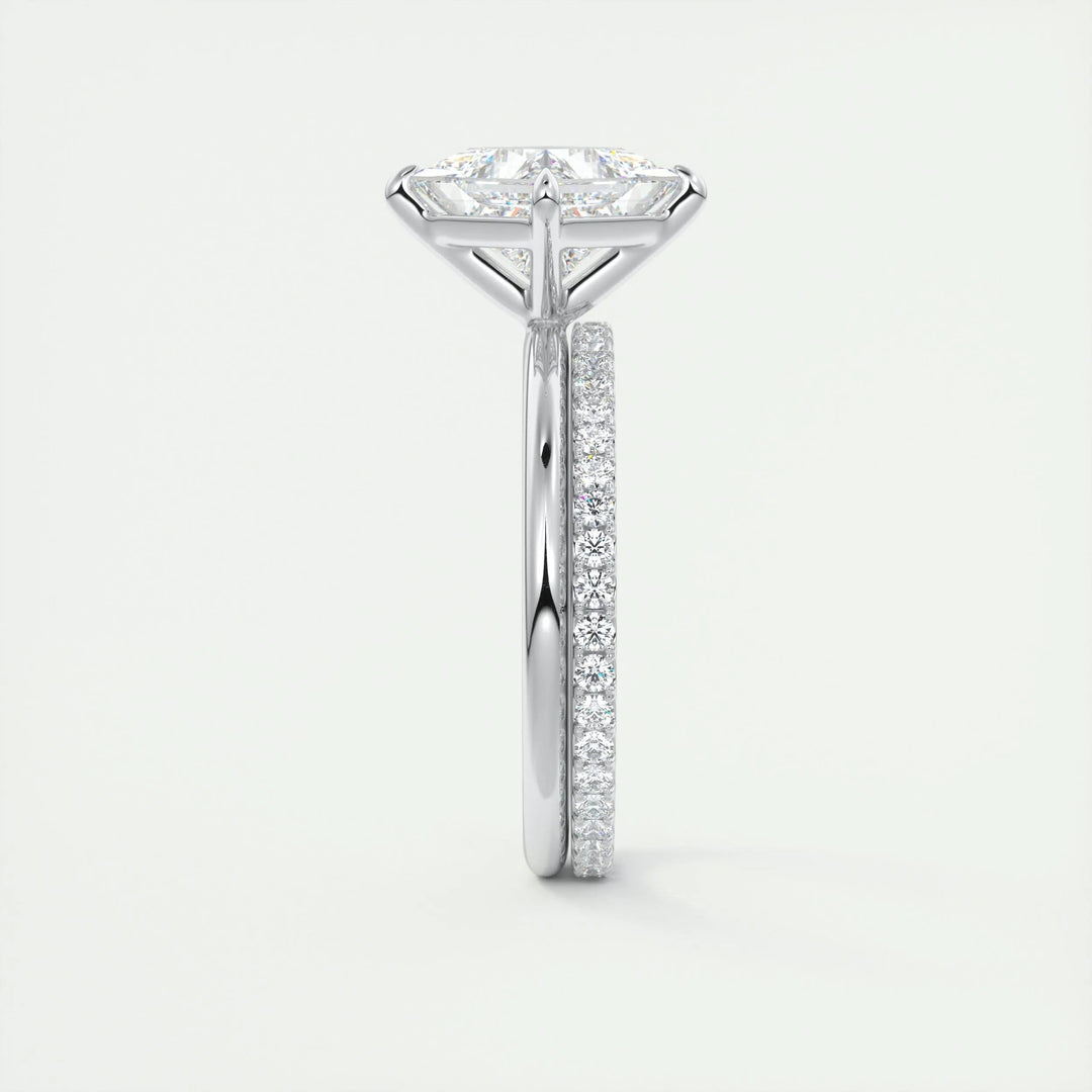 2ct Princess F- VS1 Lag Grown Diamond Solitaire Engagement Ring
