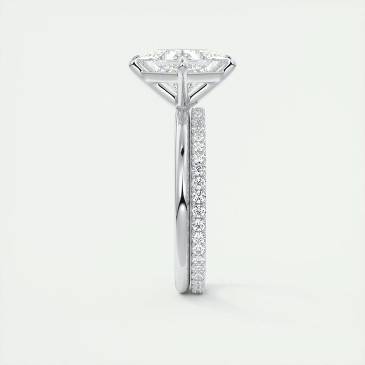 2ct Princess F- VS1 Lag Grown Diamond Solitaire Engagement Ring