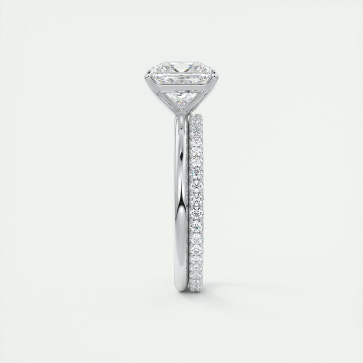 2ct Princess F- VS1 Lag Grown Diamond Solitaire Engagement Ring