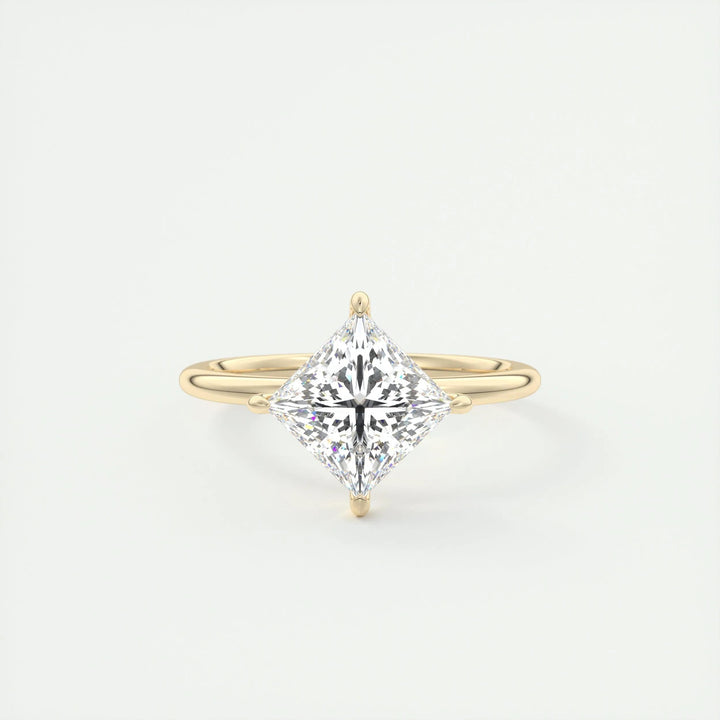 2ct Princess F- VS1 Lag Grown Diamond Solitaire Engagement Ring