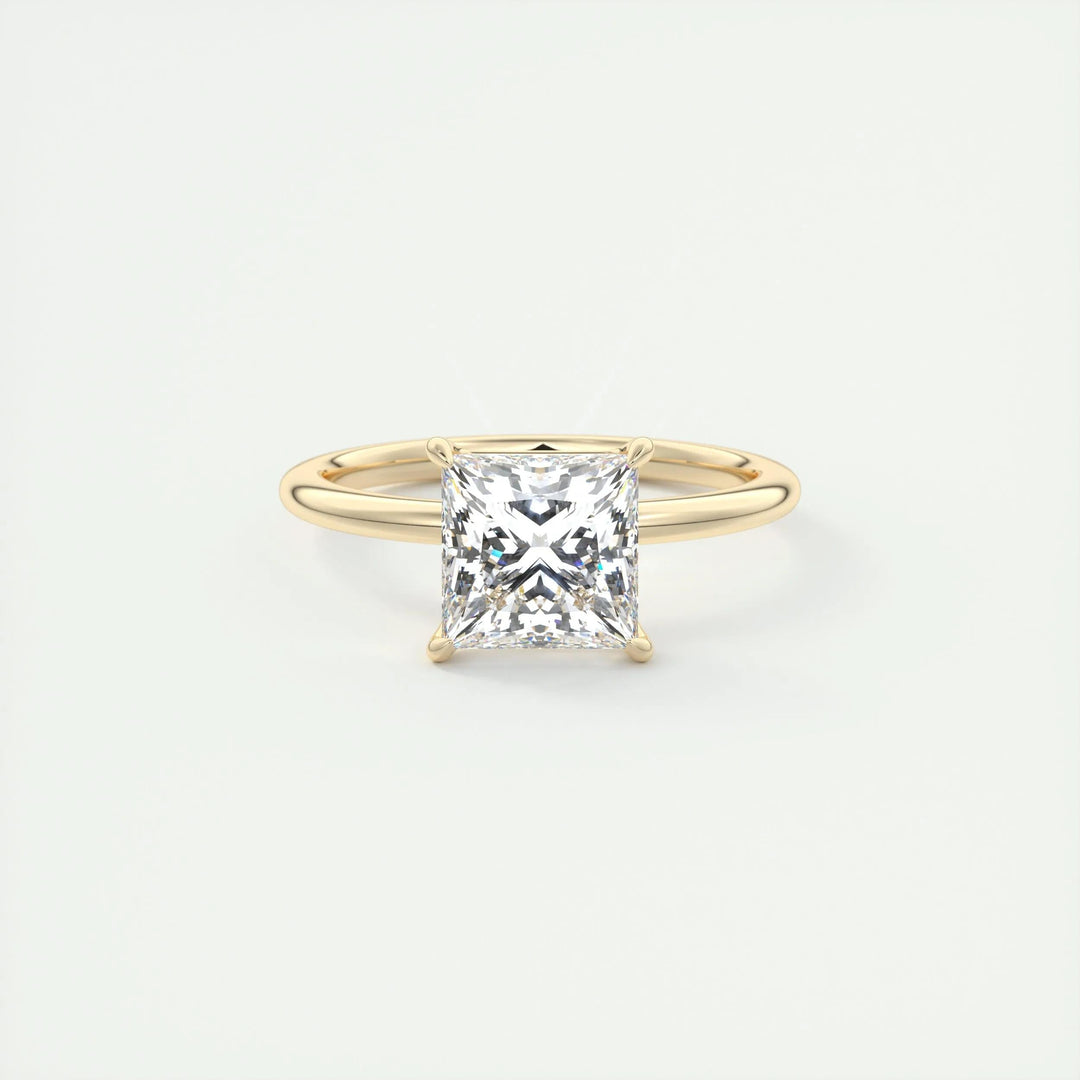 2ct Princess F- VS1 Lag Grown Diamond Solitaire Engagement Ring