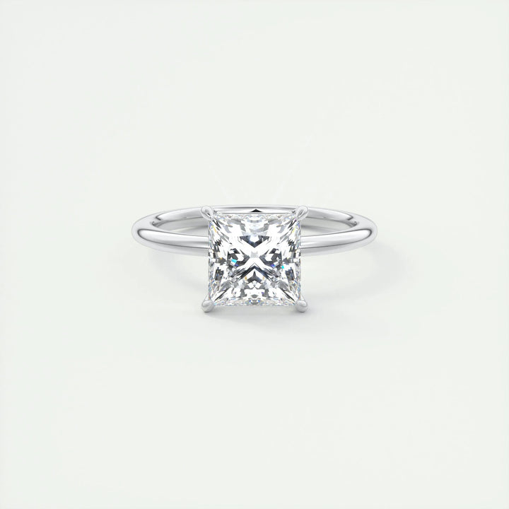 2ct Princess F- VS1 Lag Grown Diamond Solitaire Engagement Ring