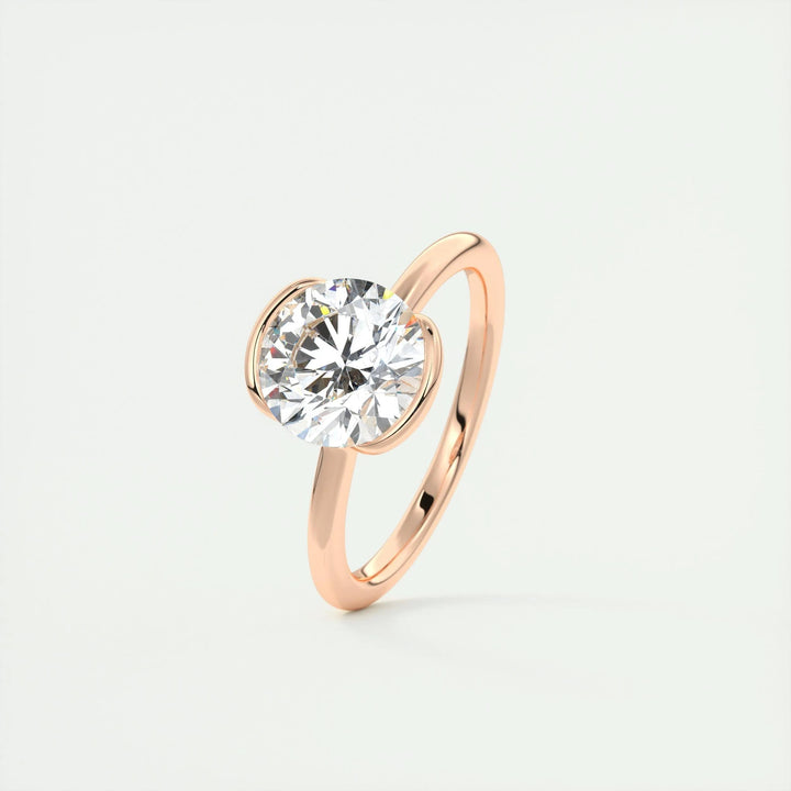 2ct Round Cut F- VS1 Lab Grown Diamond Solitaire Engagement Ring