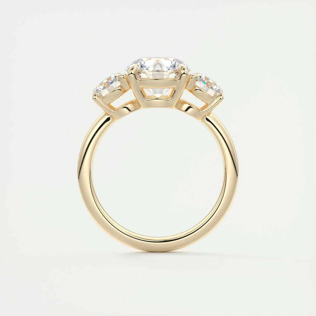2ct Round Cut Three Stone F- VS1 Diamond Lab Grown Engagement Ring