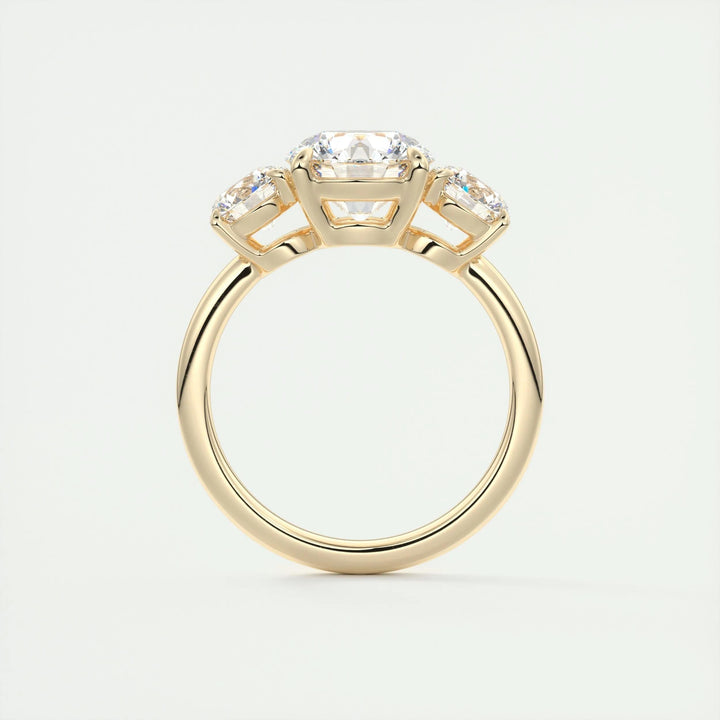 2ct Round Cut Three Stone F- VS1 Diamond Lab Grown Engagement Ring
