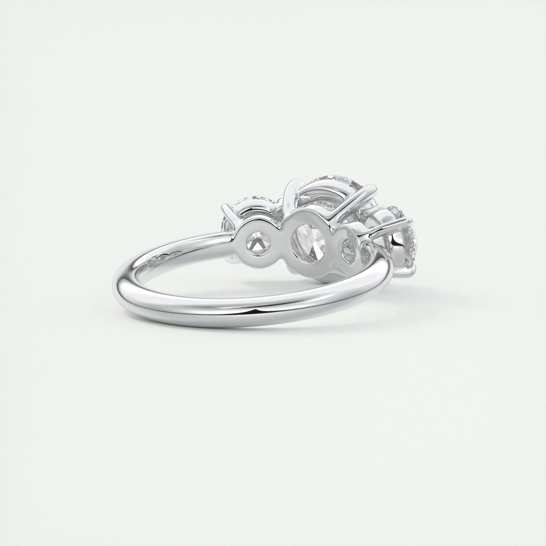 2ct Round Cut Three Stone F- VS1 Diamond Lab Grown Engagement Ring