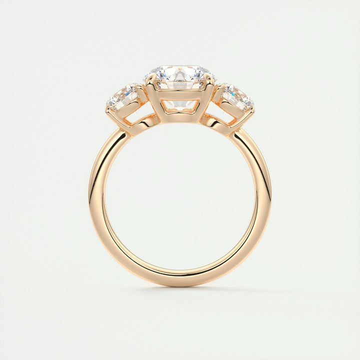 2ct Round Cut Three Stone F- VS1 Diamond Lab Grown Engagement Ring