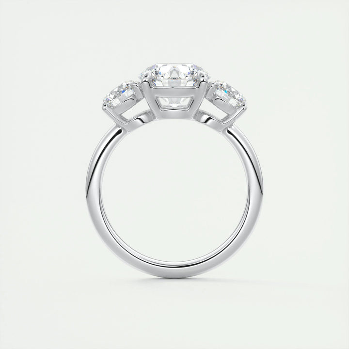 2ct Round Cut Three Stone F- VS1 Diamond Lab Grown Engagement Ring