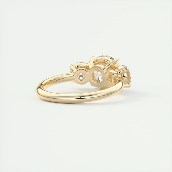 2ct Round Cut Three Stone F- VS1 Diamond Lab Grown Engagement Ring