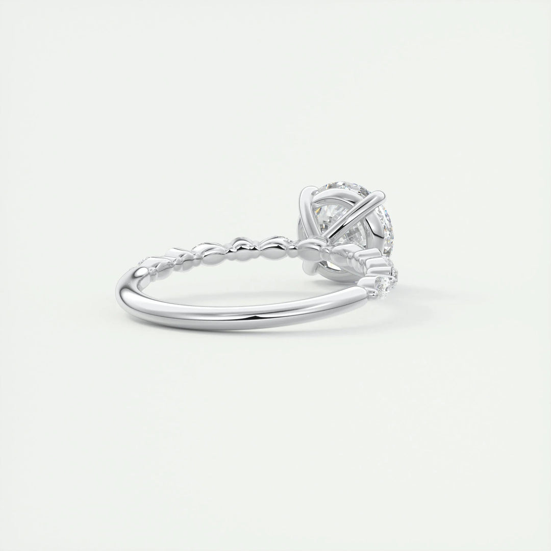 2ct Round F- VS1 Lab Grown Diamond Pave Engagement Ring