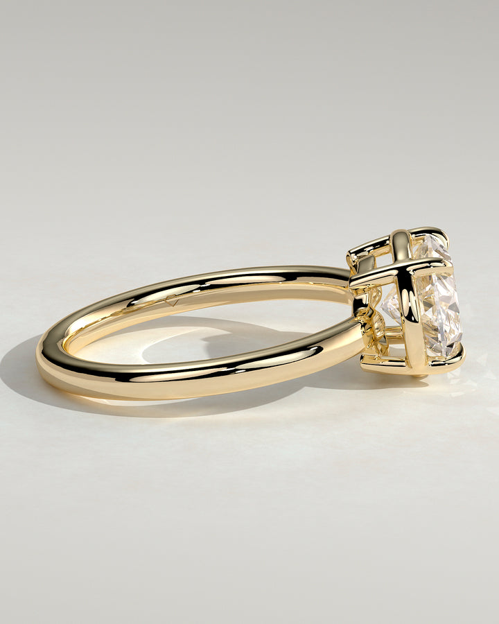 2ct East-West oval bezel setting