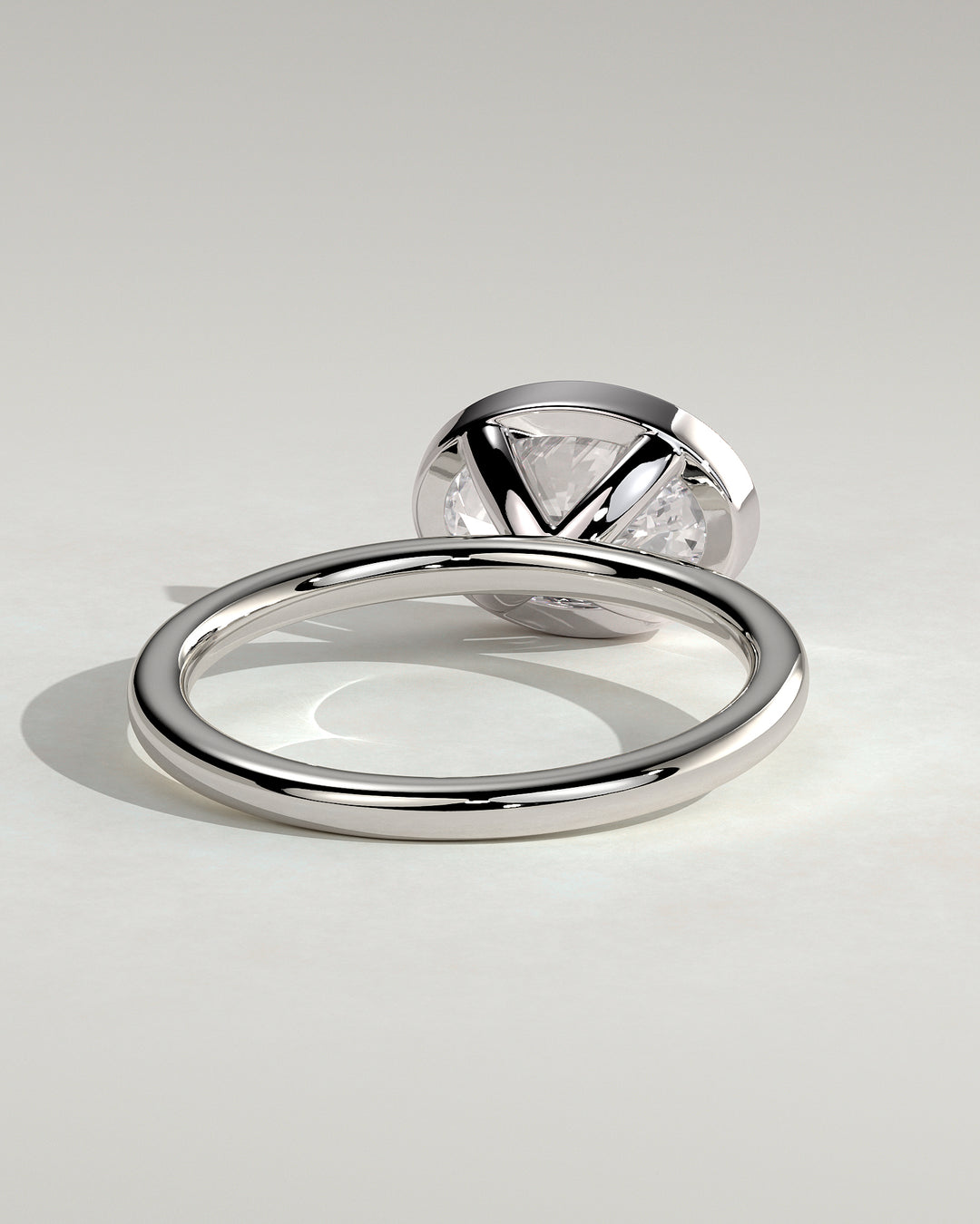lab grown oval engagement ring