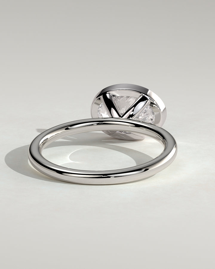 lab grown oval engagement ring