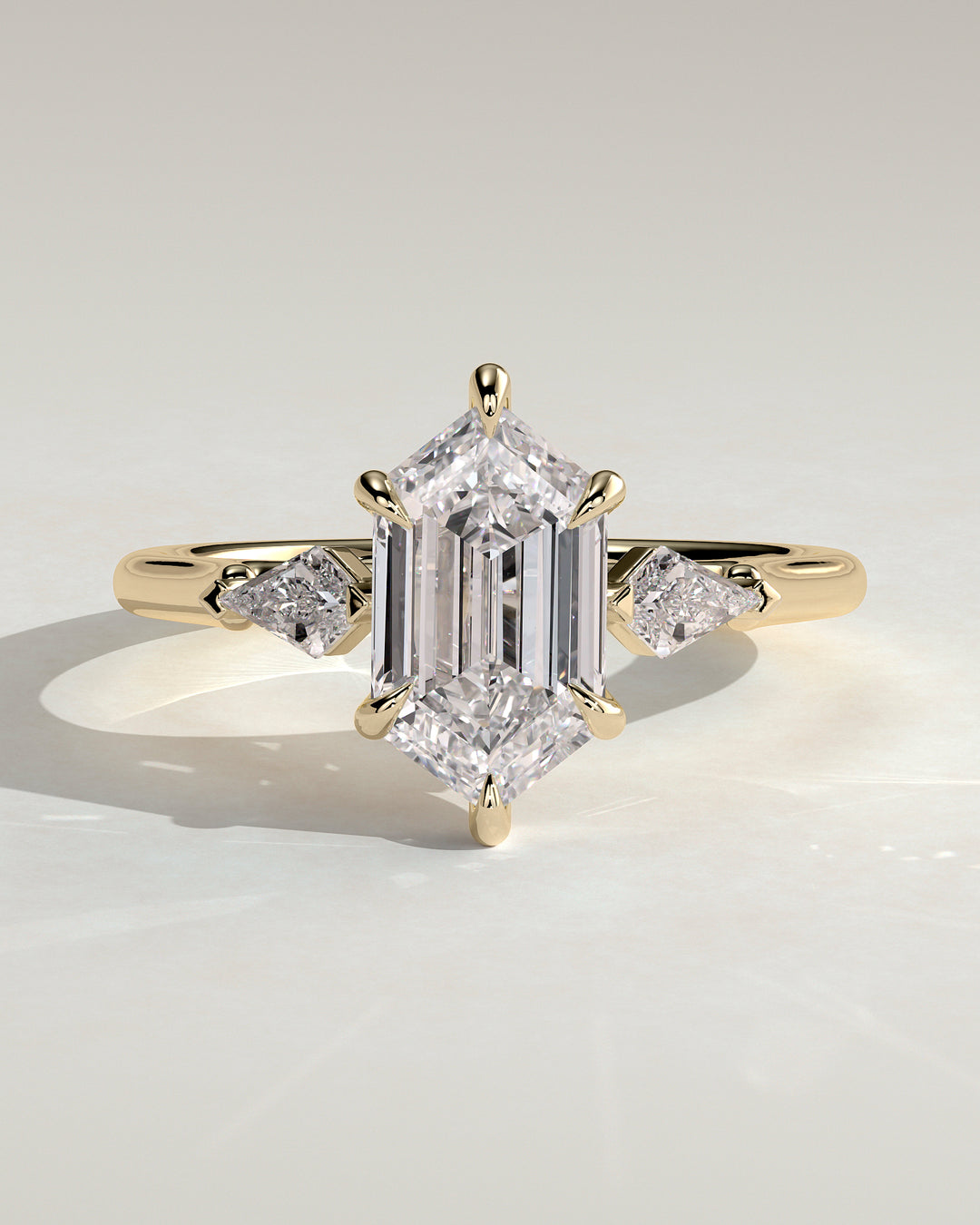 2ct Hexagon Engagement Ring