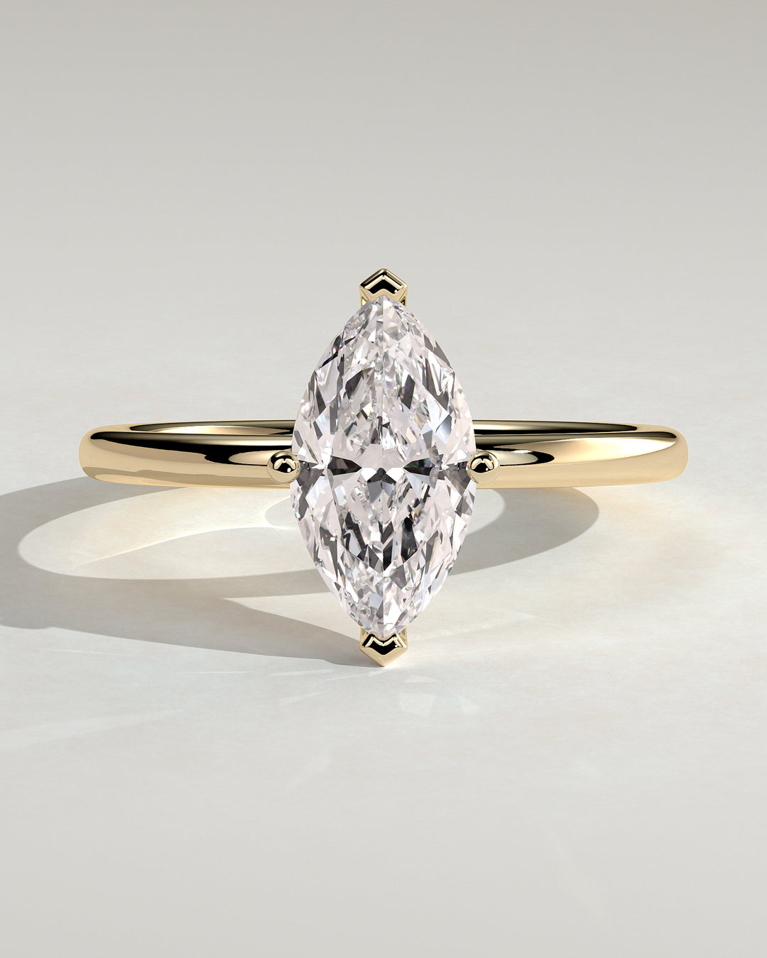 2ct Marquise Solitaire IGI Certified Lab Grown Diamond Engagement Ring