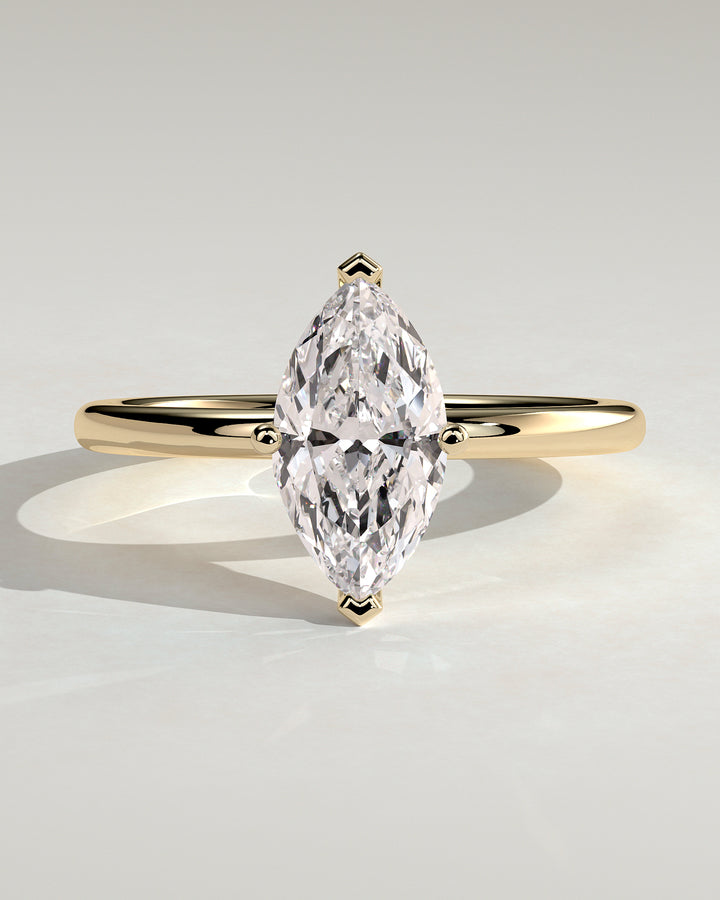 2ct Marquise Solitaire IGI Certified Lab Grown Diamond Engagement Ring