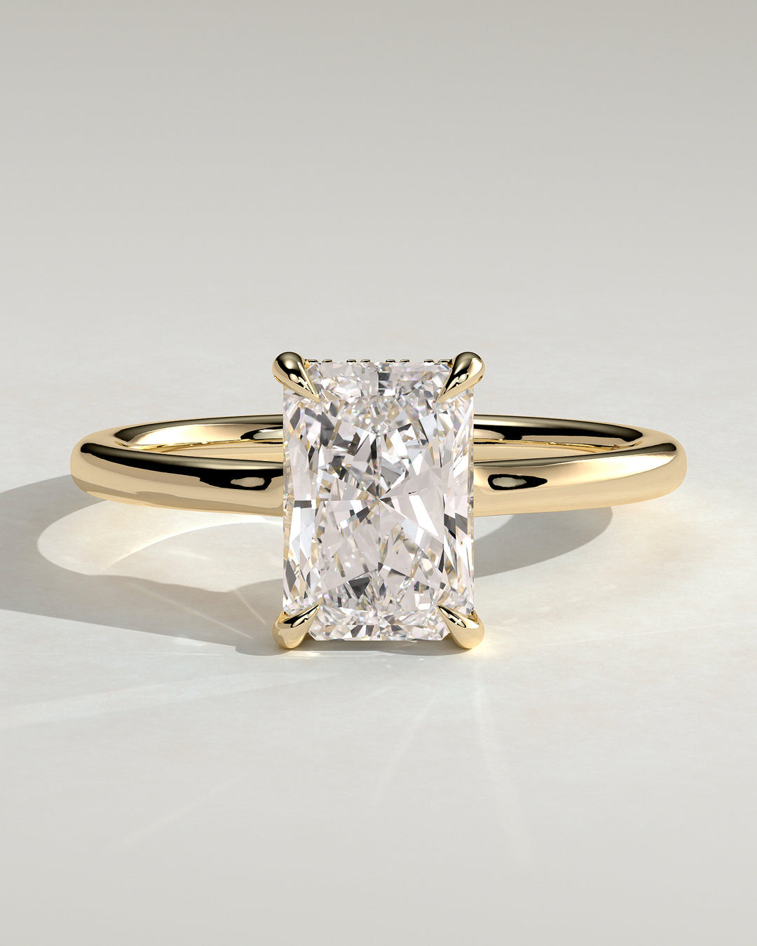 2ct Radiant Hidden Halo E/VS2  Solitaire Engagement Ring