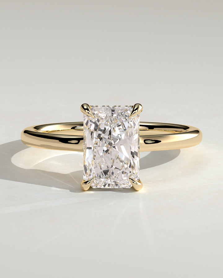 2ct Radiant Hidden Halo E/VS2  Solitaire Engagement Ring