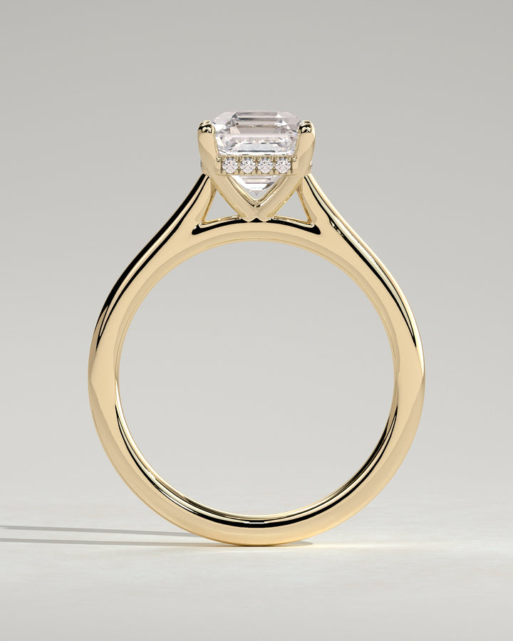 2ct asscher diamond engagement ring