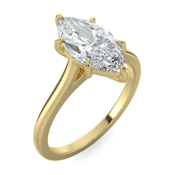 2 Carat Marquise Sky Lift Cathedral Ring