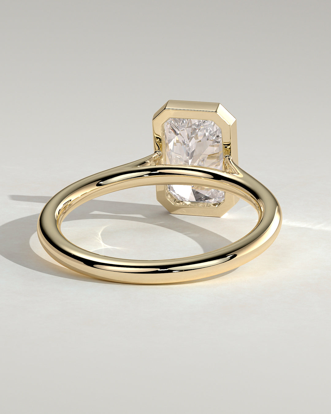 2ct radiant bezel solitaire engagement ring
