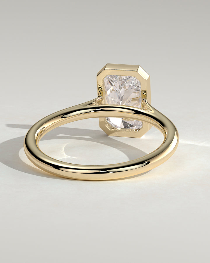 2ct radiant bezel solitaire engagement ring
