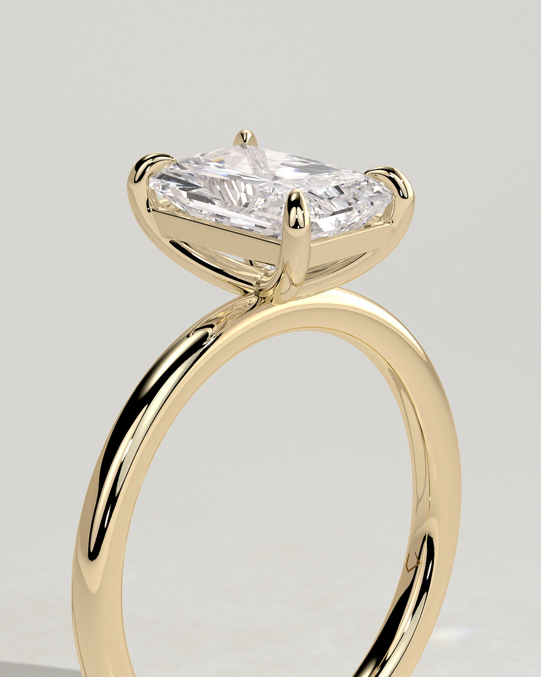 2ct radiant cut solitaire engagement ring
