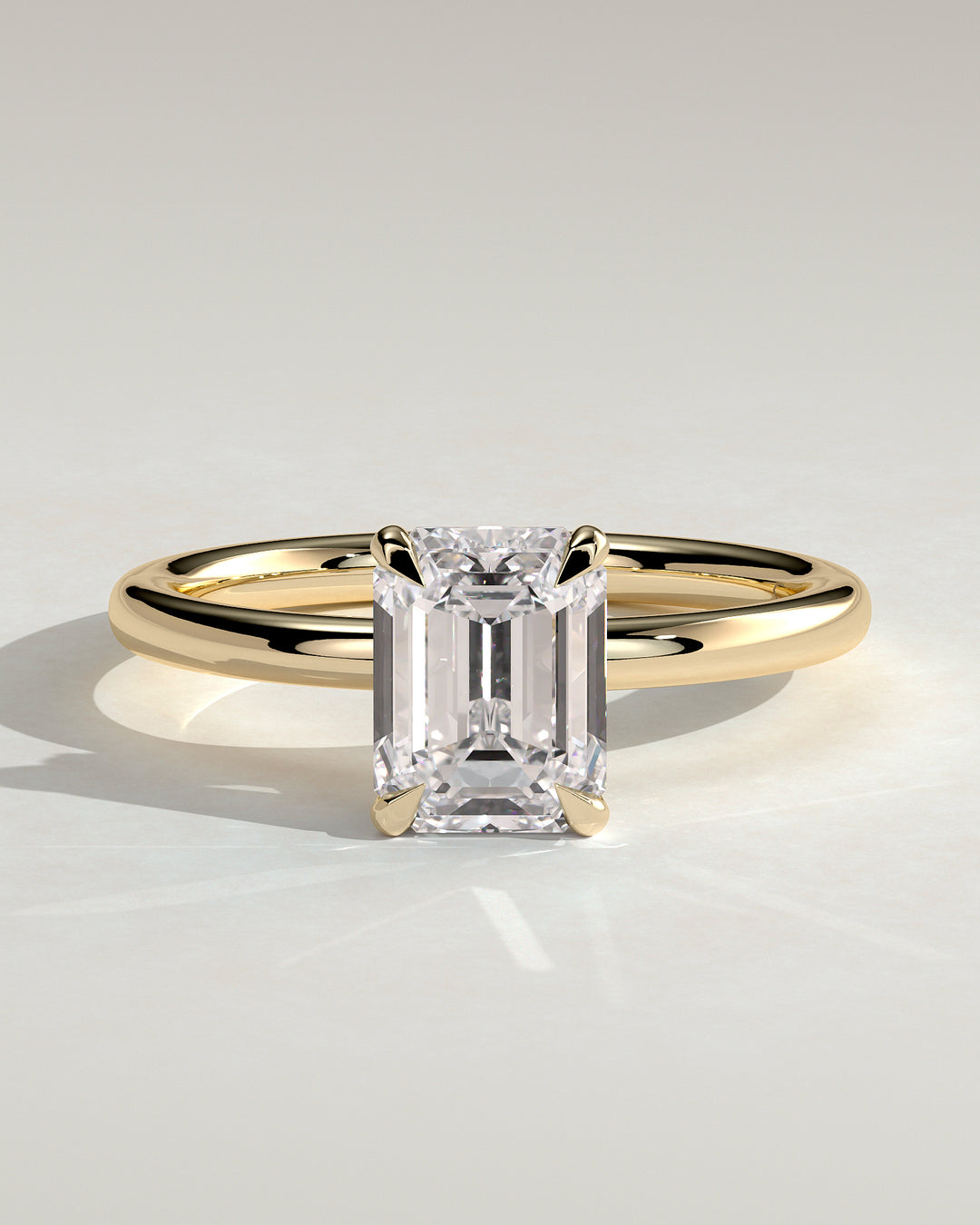 3.0ct Emerald Cut IGI Certified Lab Grown Diamond Cluster Engagement Ring