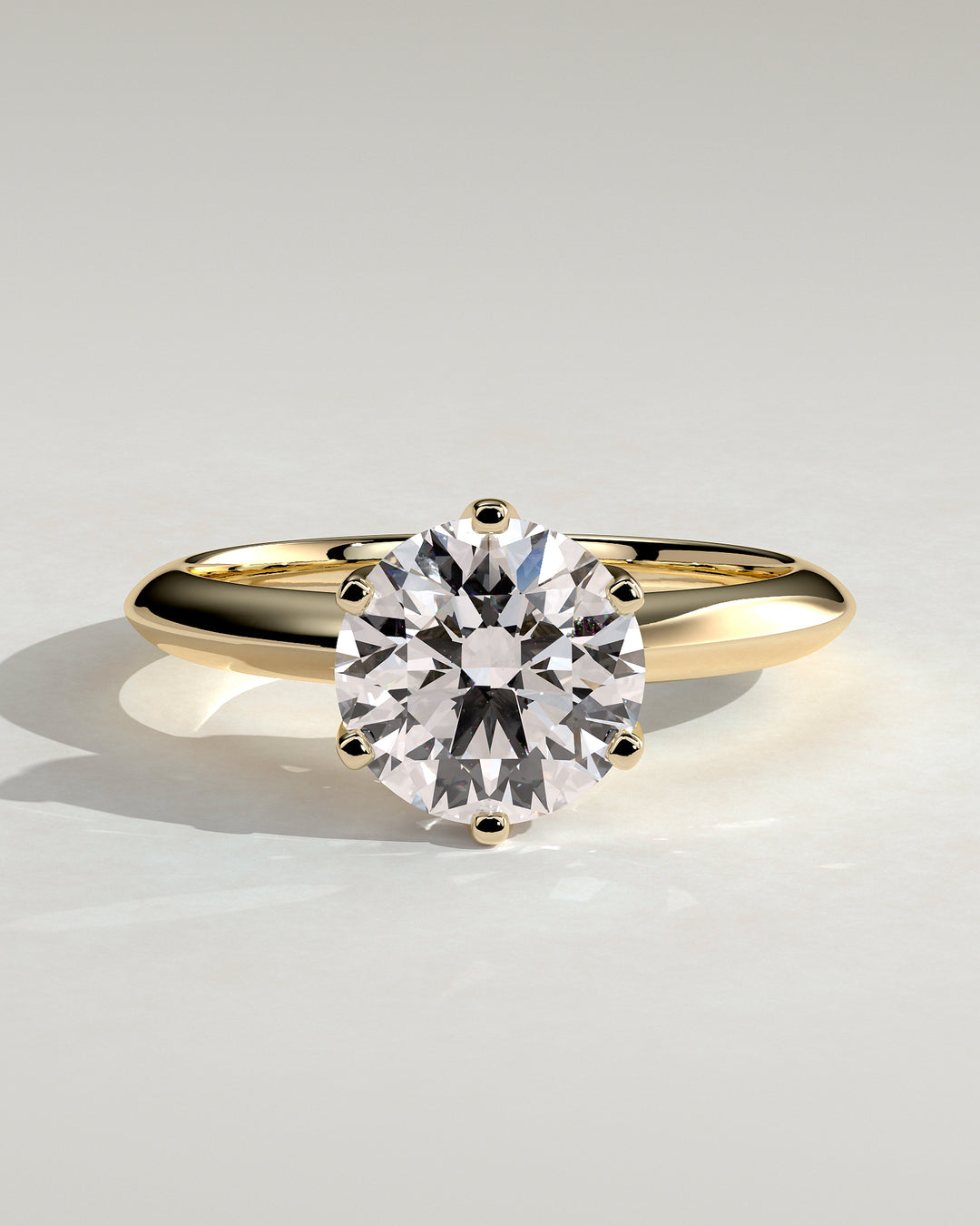 3.0ct Round IGI Certified Lab Grown Diamond Solitaire Engagement Ring