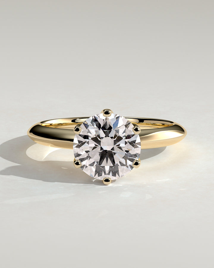 3.0ct Round IGI Certified Lab Grown Diamond Solitaire Engagement Ring