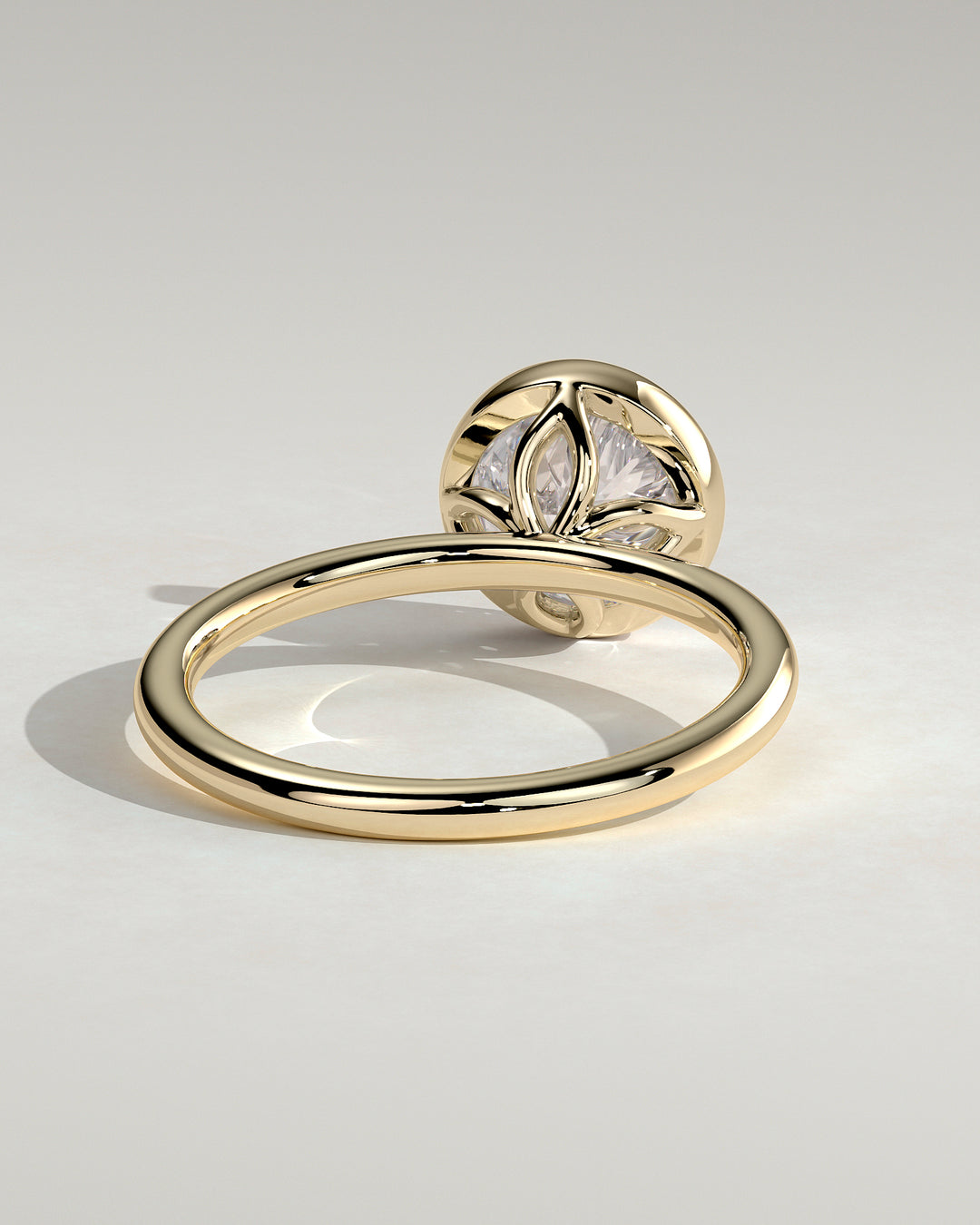 3ct round engagement ring yellow gold